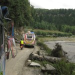 The bus from Ghasa to Marpha 2013